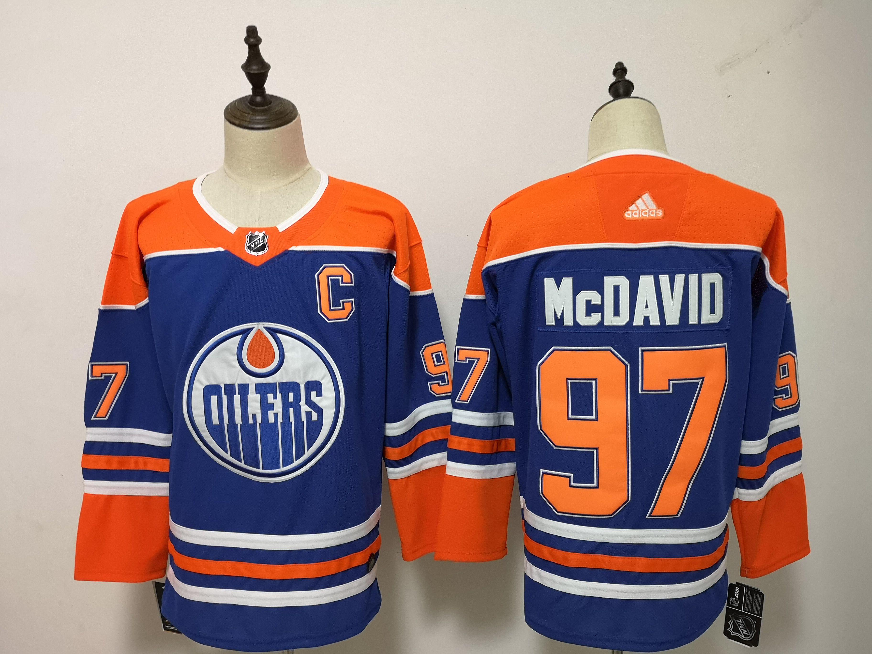 Men Edmonton Oilers #97 Mcdavid Blue Adidas Alternate Authentic Stitched NHL Jersey->edmonton oilers->NHL Jersey